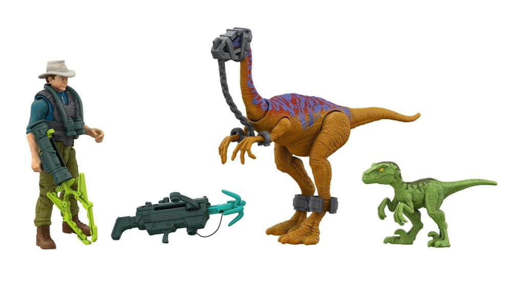 Mattel Jurassic World Alan Grant s dinosaurami a doplnkami HMM24